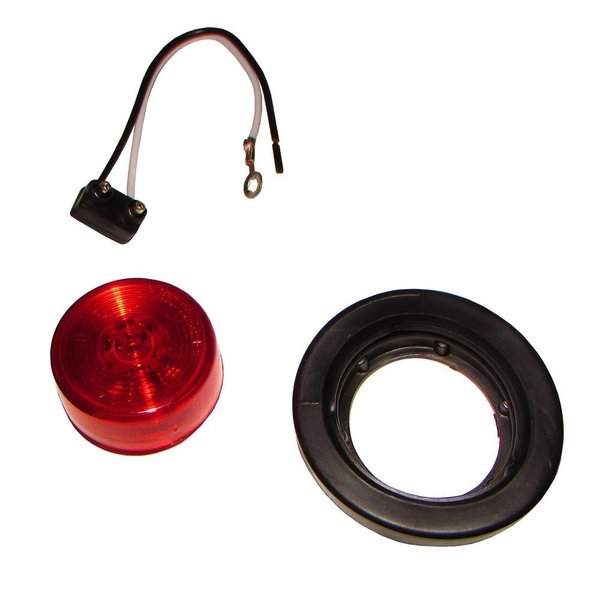 Aftermarket LED 2 Sealed Round Red Marker Light w Pigtails 2 Diam 34 H 12V ELJ50-0215